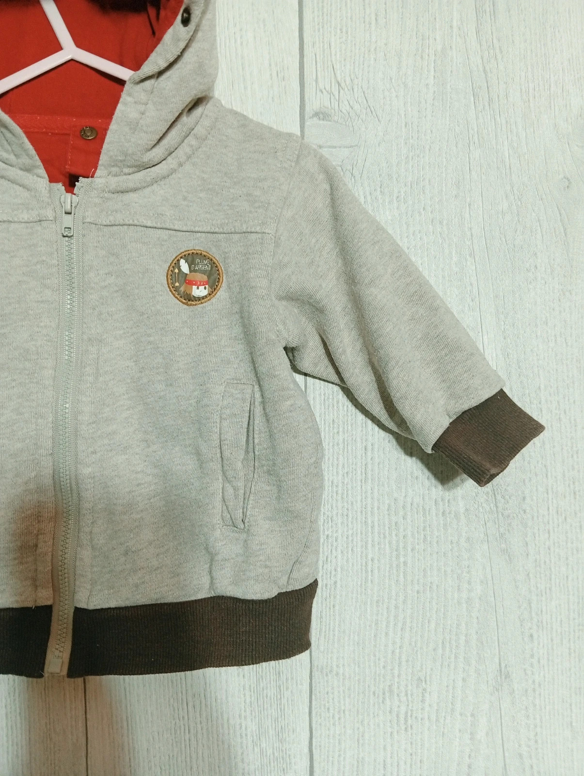Gilet garcon - Taille 12 mois (74 cm) -marese- couleur gris et marron – Marese – taille 9-12 mois / 74 cm 5