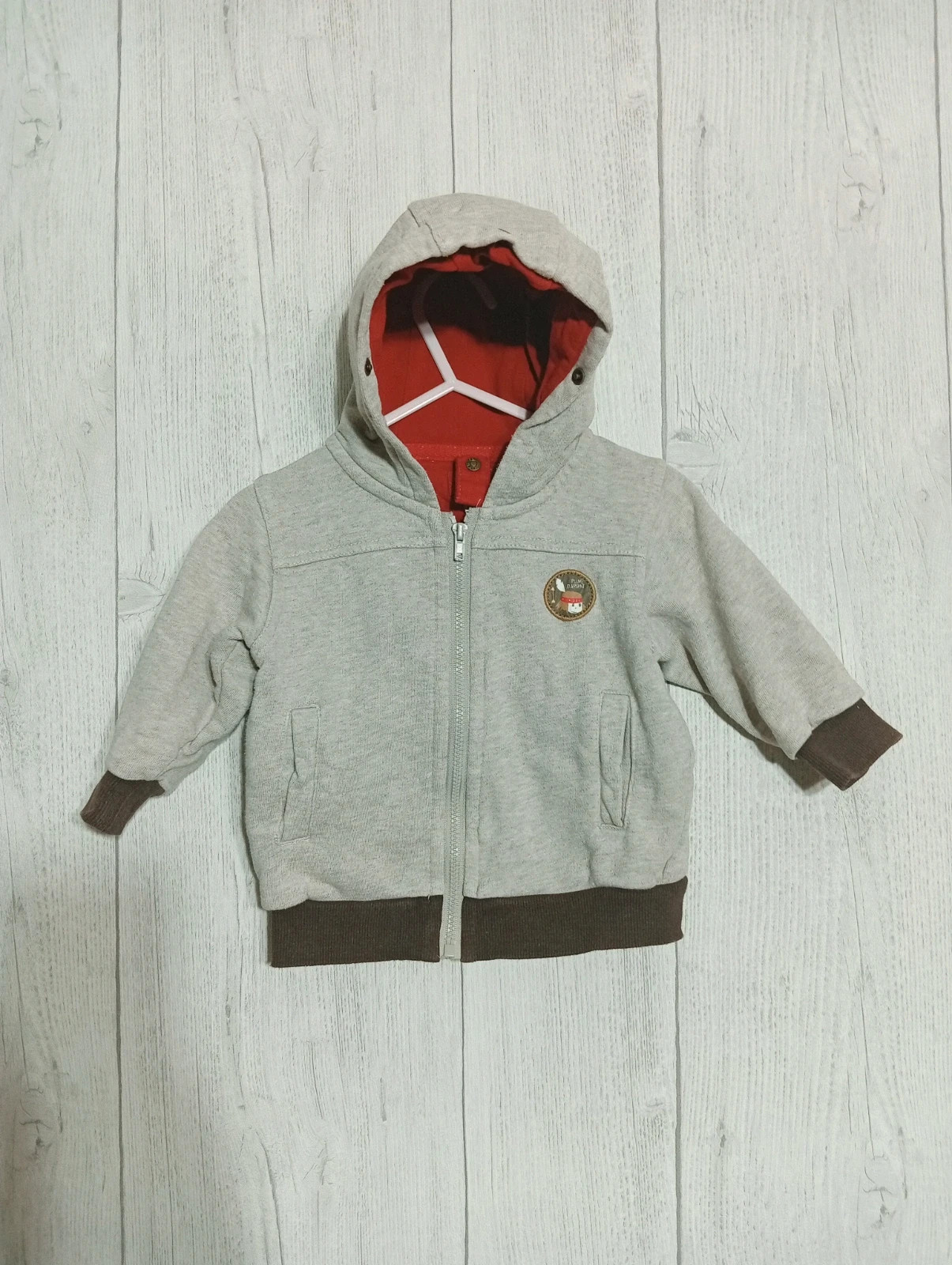 Gilet garcon - Taille 12 mois (74 cm) -marese- couleur gris et marron
