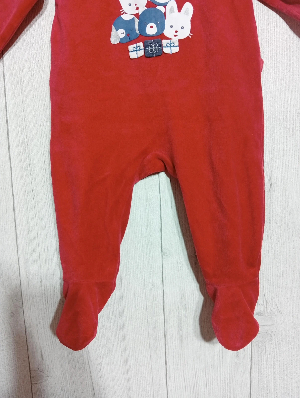 Pyjama 1 pièce garcon- taille 12 mois(74 cm) - obaibi - couleur rouge – Obaïbi – taille 9-12 mois / 74 cm 3