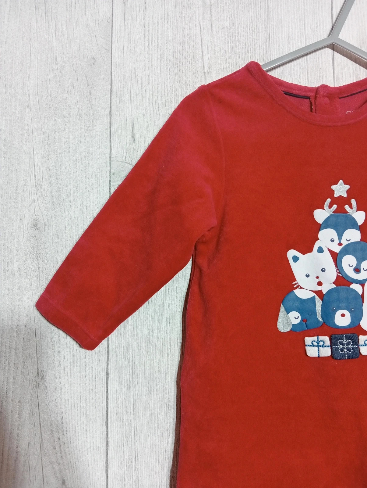 Pyjama 1 pièce garcon- taille 12 mois(74 cm) - obaibi - couleur rouge – Obaïbi – taille 9-12 mois / 74 cm 4