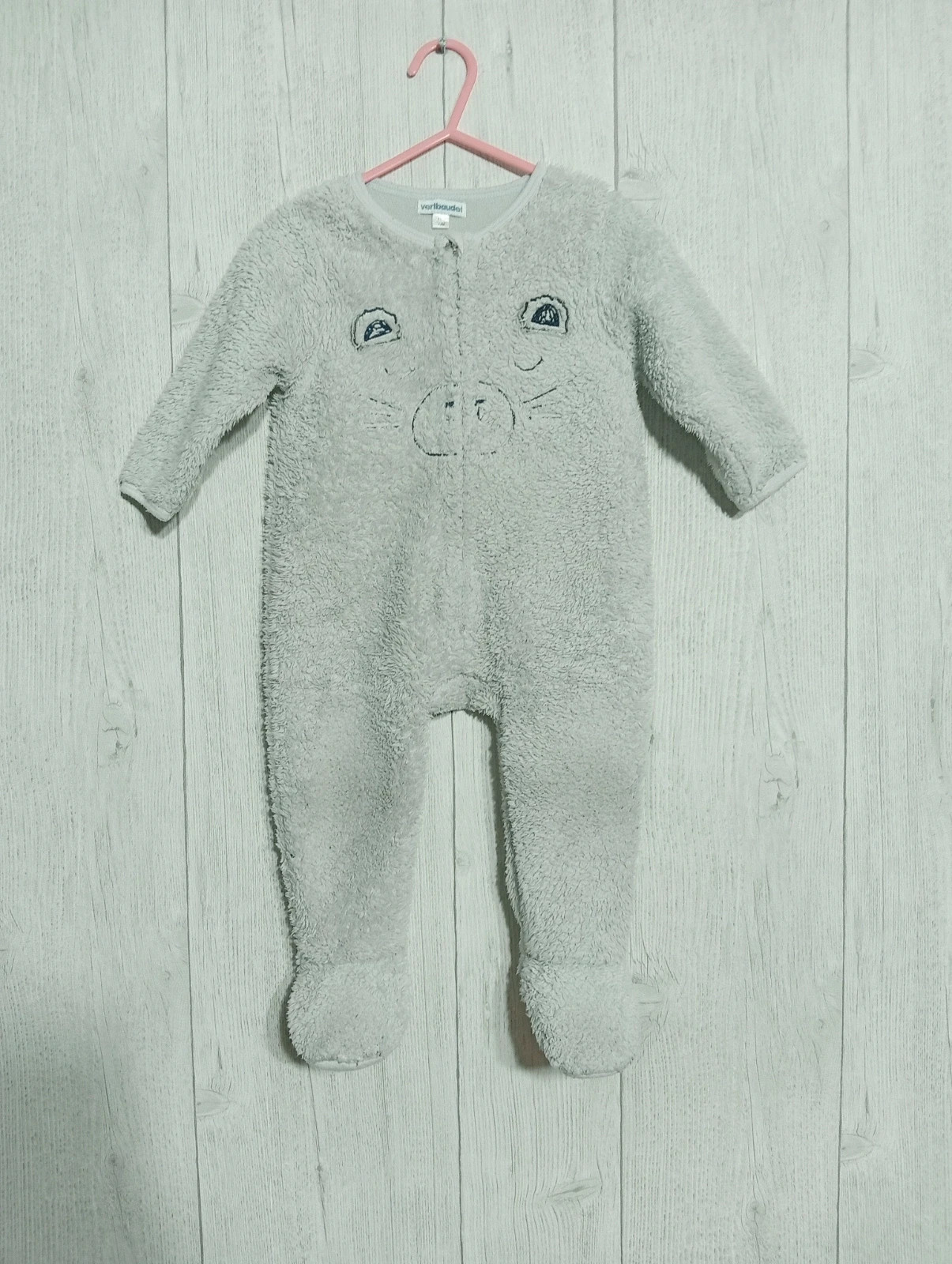 Combinaison garcon - 12 mois (74 cm) - verbaudet - couleur gris
