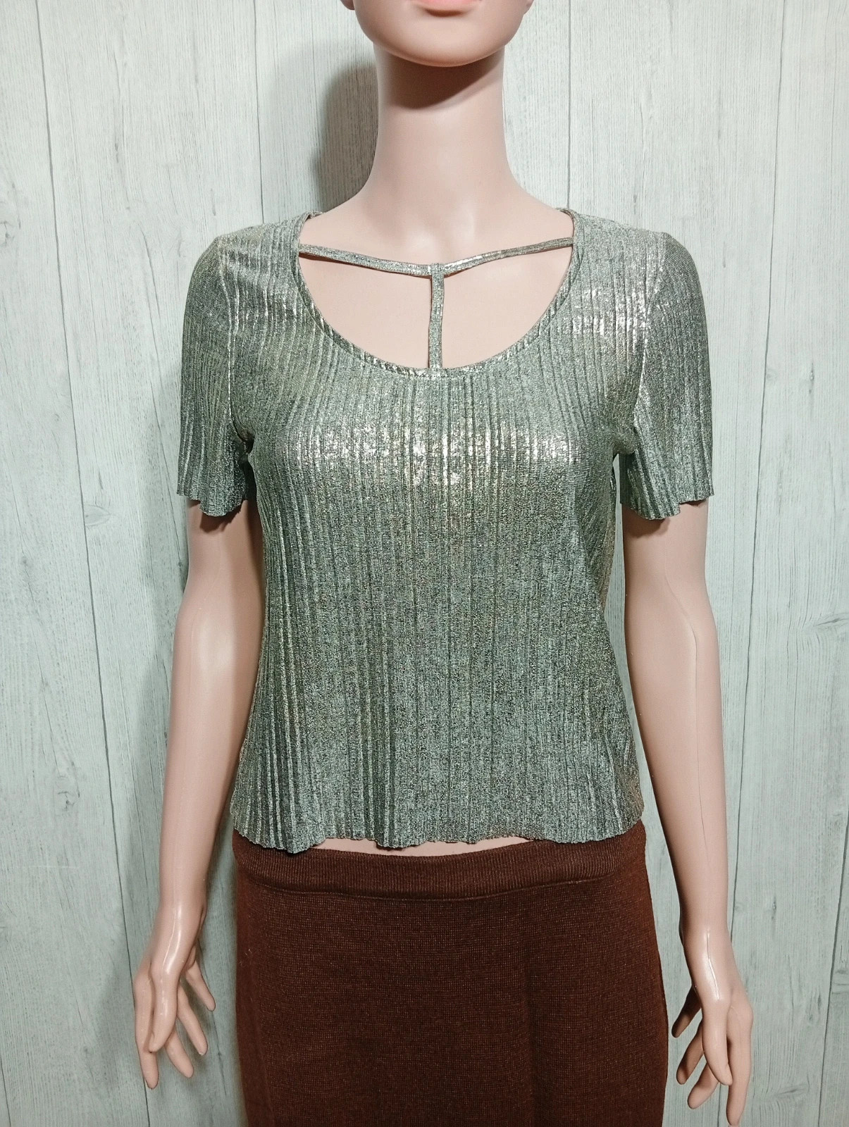 Blouse femme - Taille S/36 - jennyfer - couleur argente – Jennyfer – taille S / 36 / 8