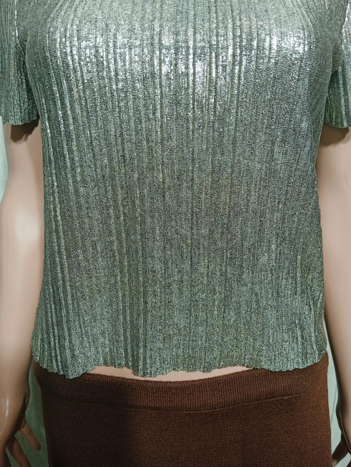 Blouse femme - Taille S/36 - jennyfer - couleur argente – Jennyfer – taille S / 36 / 8 3