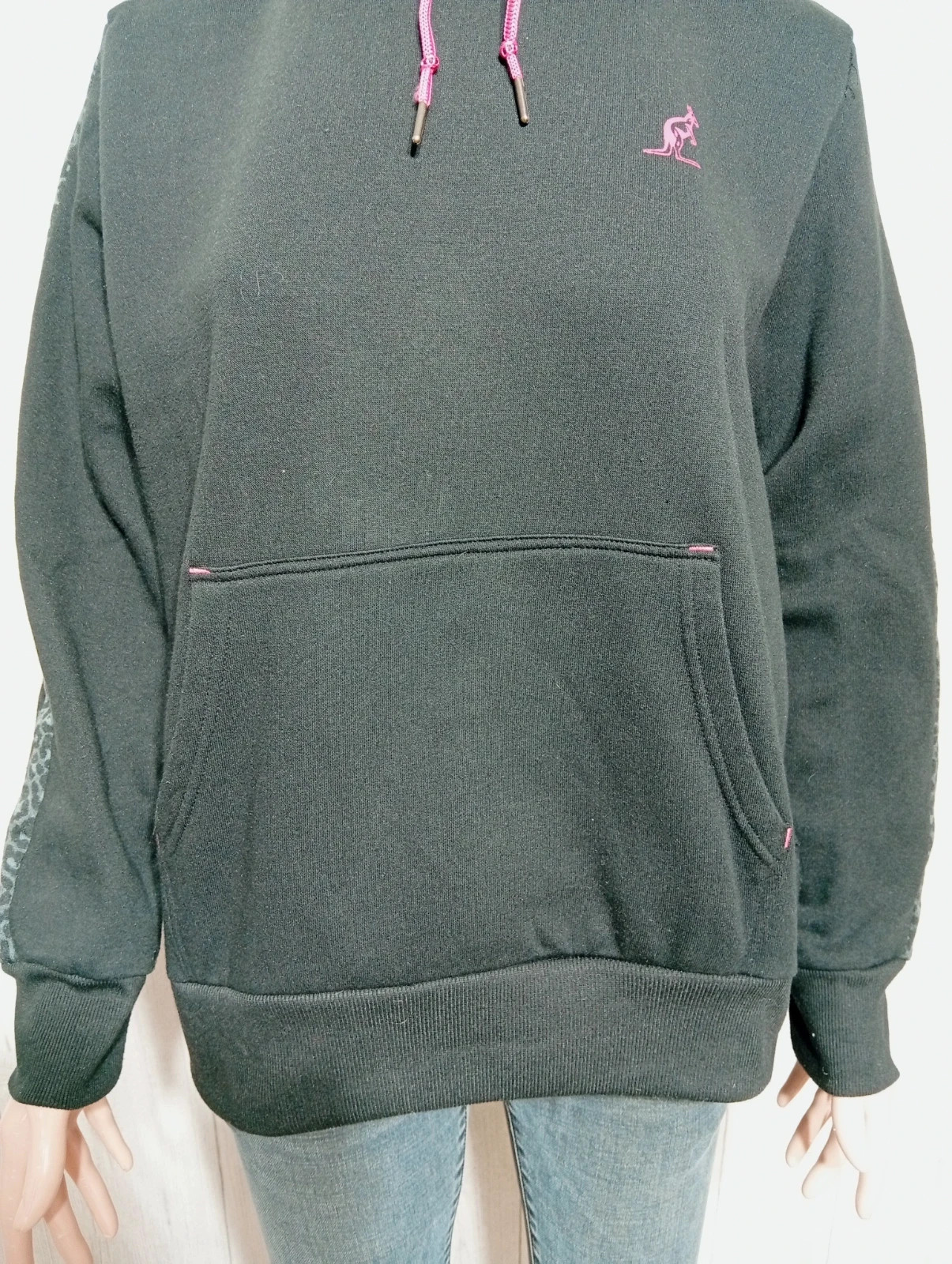 Pull à capuche femme - Taille XL/42- australian- couleur noir et fushia – Australian – taille XL / 42 / 14 3