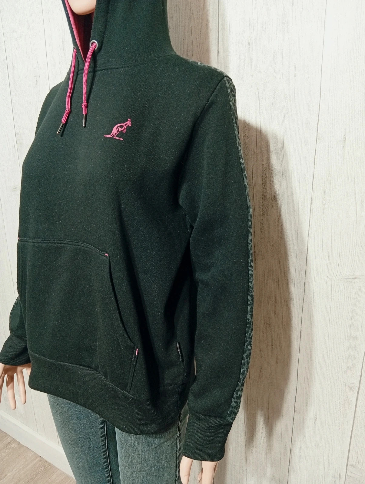 Pull à capuche femme - Taille XL/42- australian- couleur noir et fushia – Australian – taille XL / 42 / 14 5