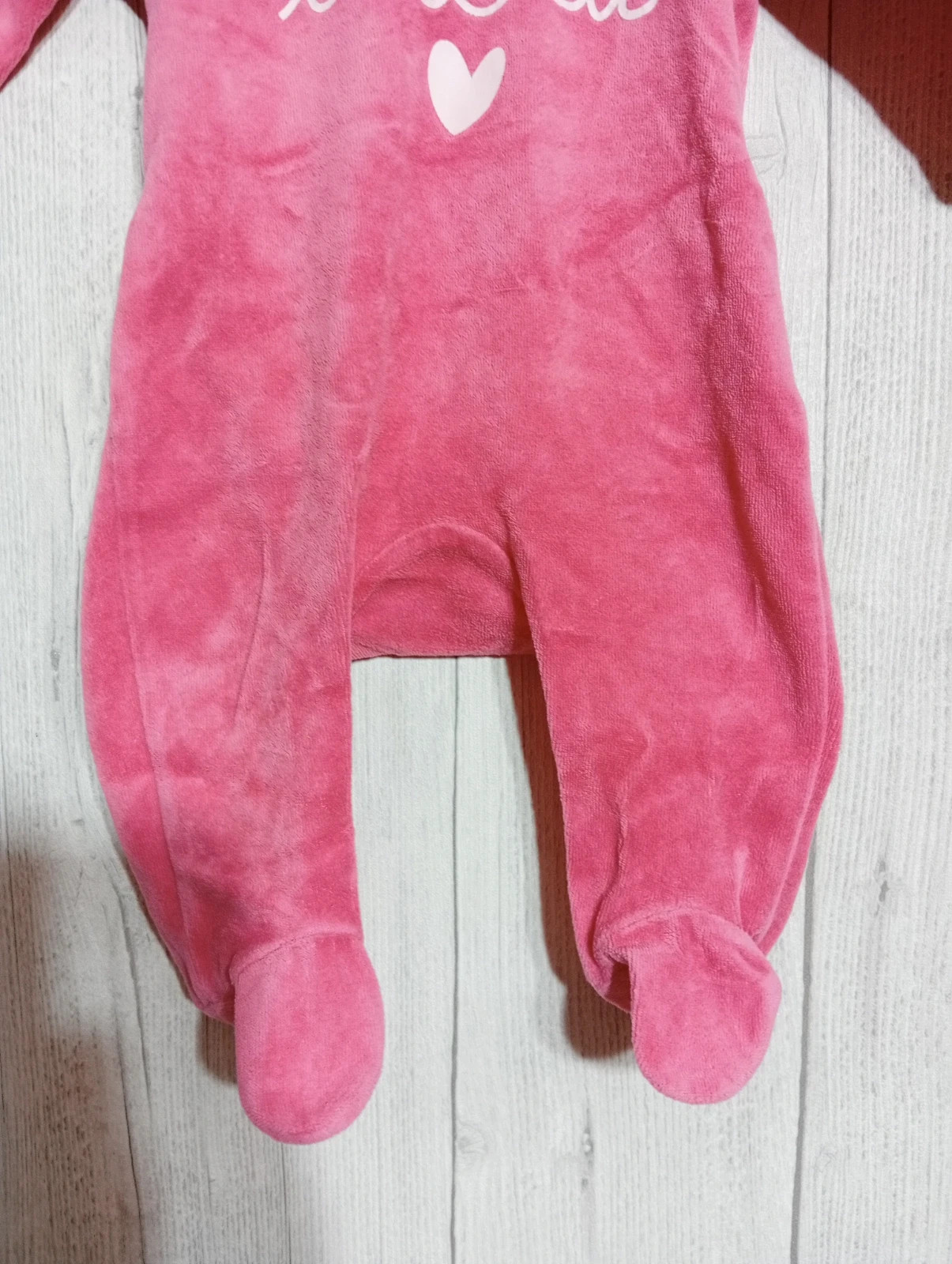 Pyjama 1 pièce fille - Taille 3 mois( 56/62 cm) - kiabi - couleur fushia et blanc – Kiabi – taille 3-6 mois / 62 cm 3