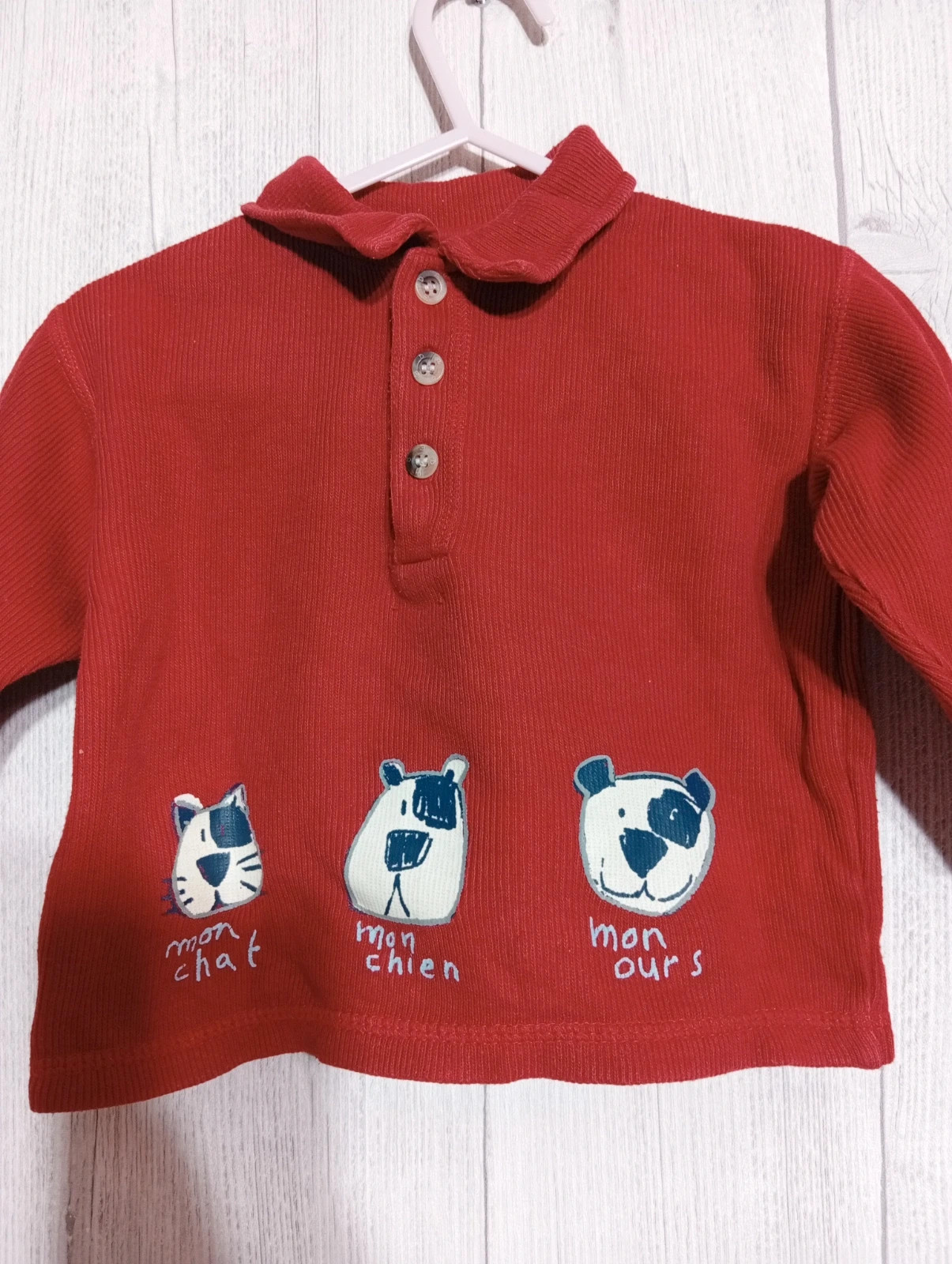 Polo garcon- taille 12 mois - du pareil au meme - Couleur rouge – Du Pareil au Même – taille 9-12 mois / 74 cm 2