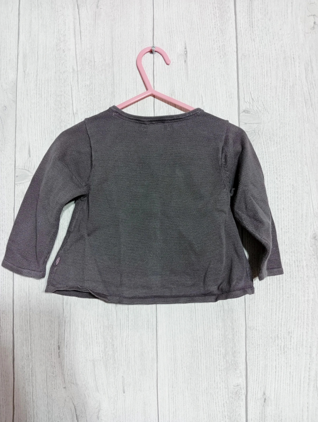 Gilet fille - taille 12 mois(74 cm) - obaibi - couleur gris et rose – Obaïbi – taille 9-12 mois / 74 cm 5