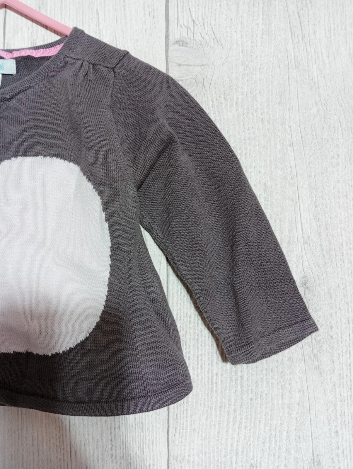 Gilet fille - taille 12 mois(74 cm) - obaibi - couleur gris et rose – Obaïbi – taille 9-12 mois / 74 cm 4