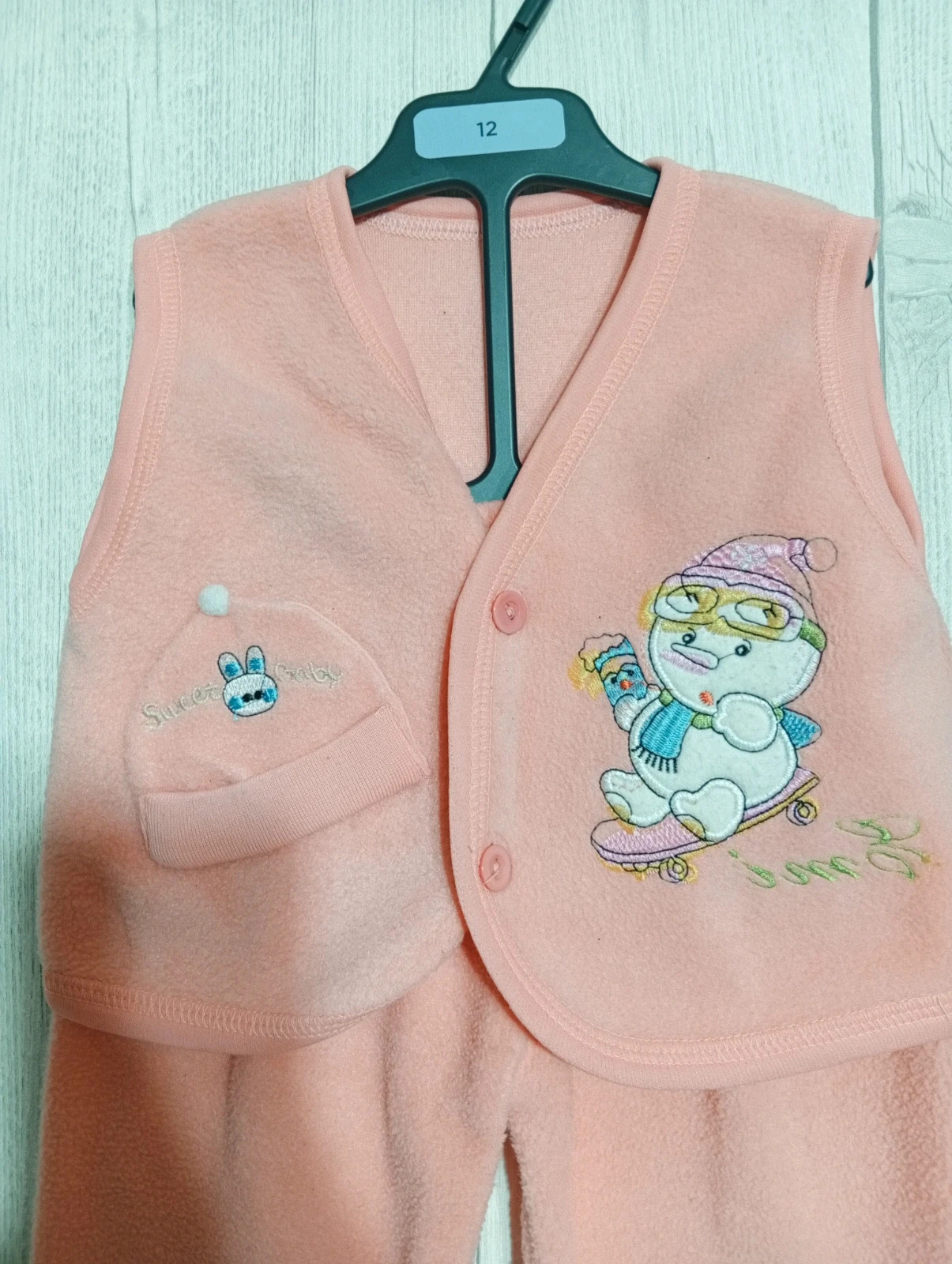 Ensemble 2 pièces fille - Taille 9 mois - Couleur corail abricot – taille 9-12 mois / 74 cm 2