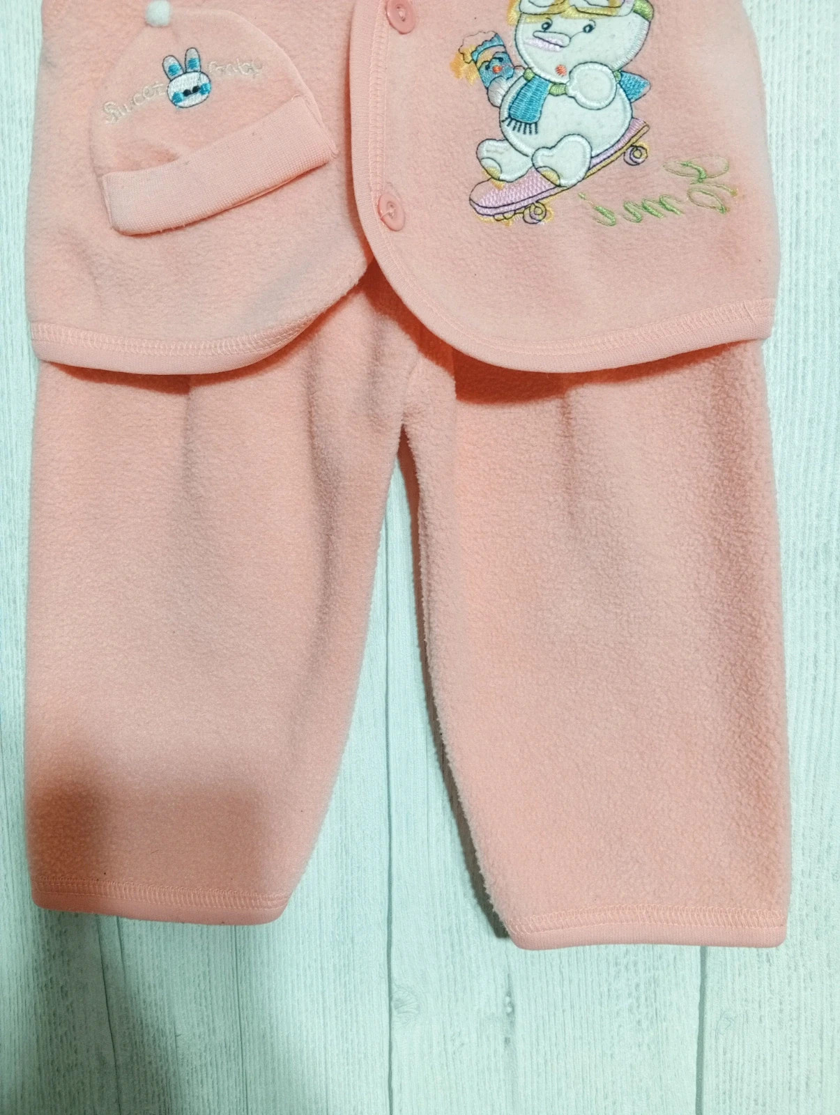 Ensemble 2 pièces fille - Taille 9 mois - Couleur corail abricot – taille 9-12 mois / 74 cm 5