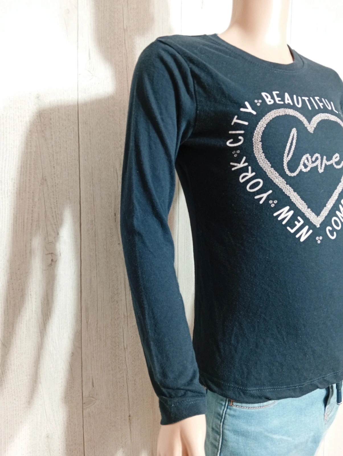 T-shirt manche longue fille - Taille 10 ans - complices girl - couleur marine et blanc – Complices – taille 10 ans / 140 cm 4