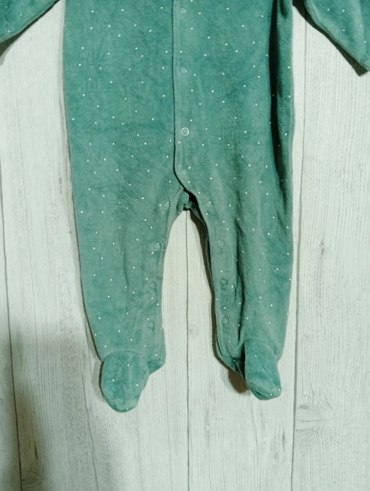 Pyjama 1 pièce garcon - Taille 9 mois ( 69/75 cm) - kiabi - couleur turquoise vert – Kiabi – taille 6-9 mois / 68 cm 3