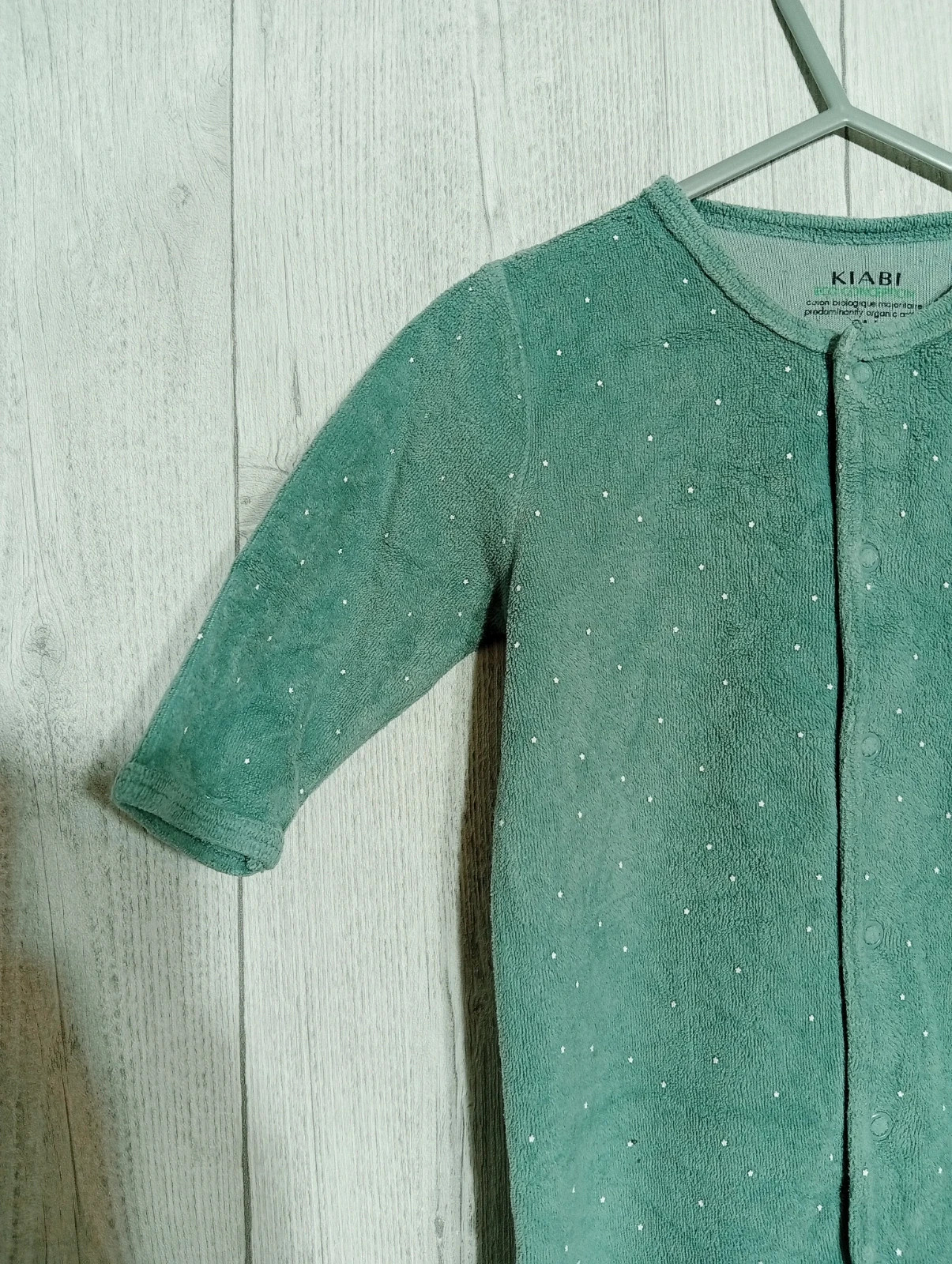 Pyjama 1 pièce garcon - Taille 9 mois ( 69/75 cm) - kiabi - couleur turquoise vert – Kiabi – taille 6-9 mois / 68 cm 4