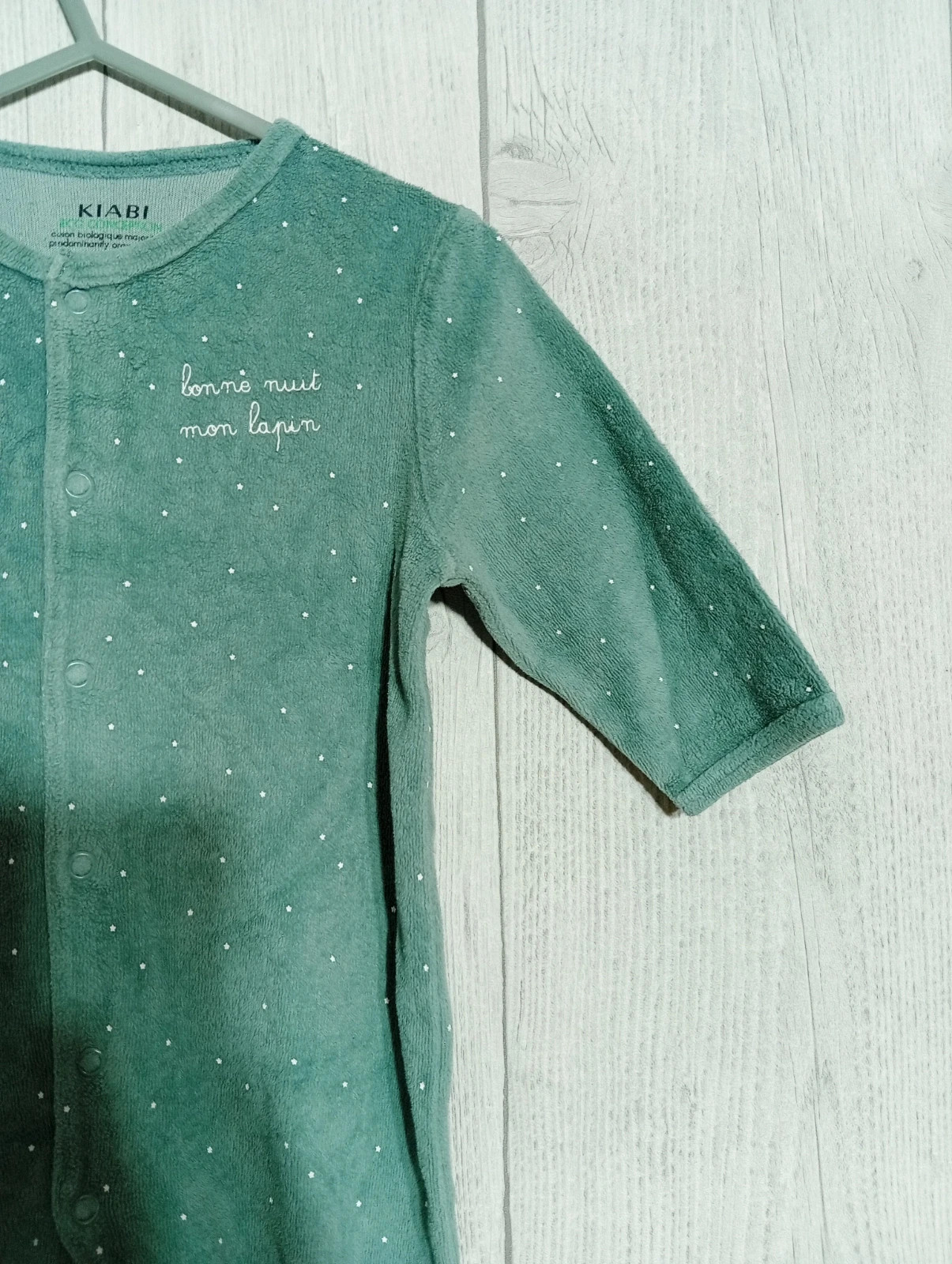 Pyjama 1 pièce garcon - Taille 9 mois ( 69/75 cm) - kiabi - couleur turquoise vert – Kiabi – taille 6-9 mois / 68 cm 5