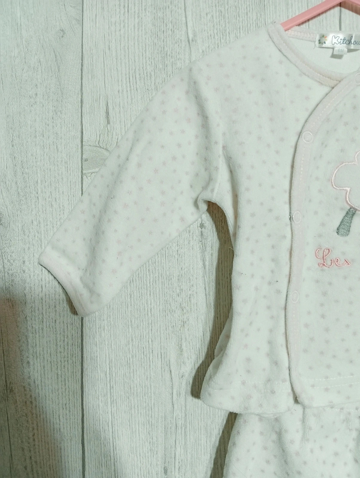 Ensemble 2 pièces de pyjama fille - Taille 6 mois ( 67 cm) - kitchoun - blenc et rose – Kitchoun – taille 6-9 mois / 68 cm 3