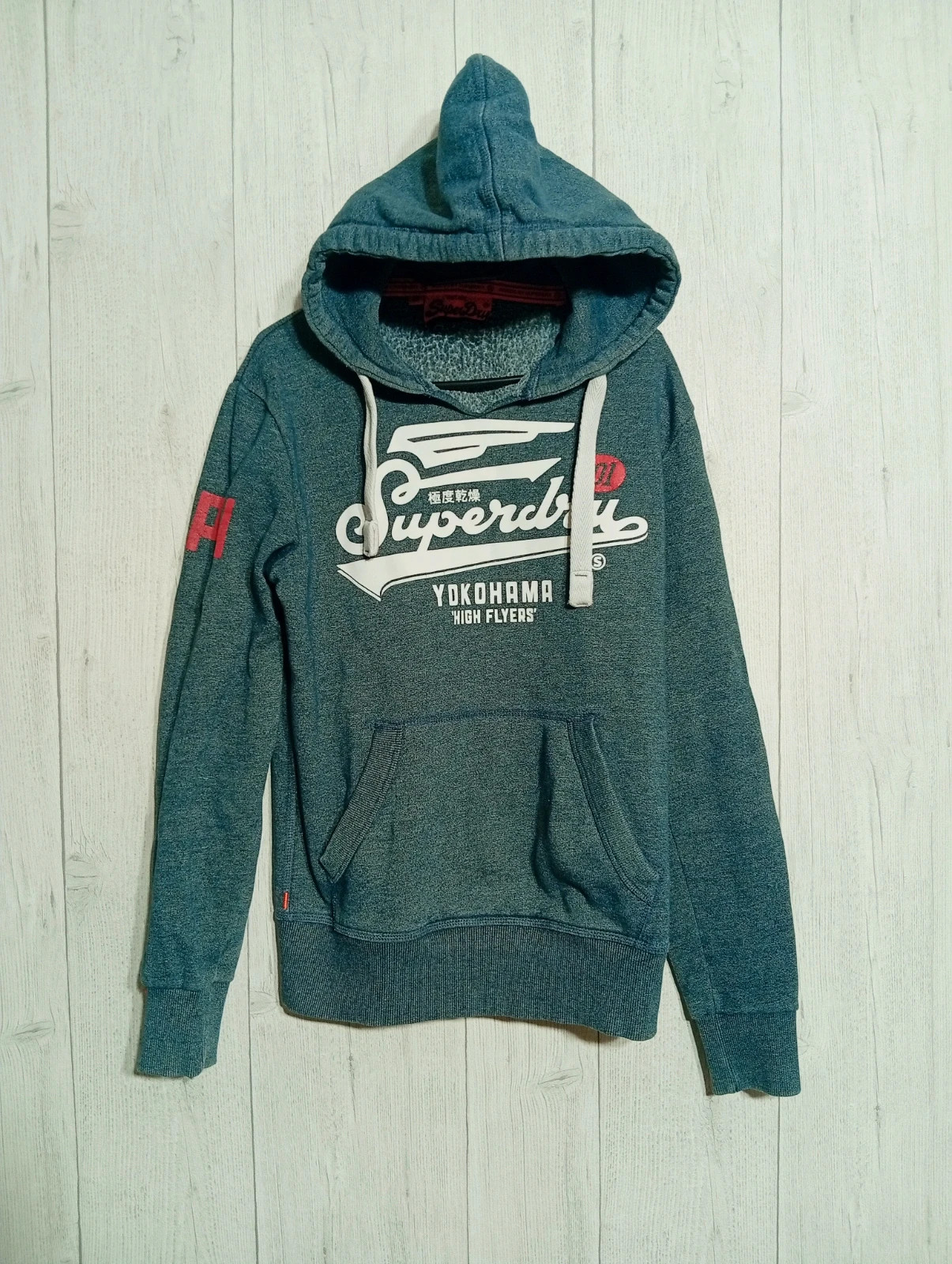 Pull vintage homme.- taille S/36 - superdry - couleur marine et blanc
