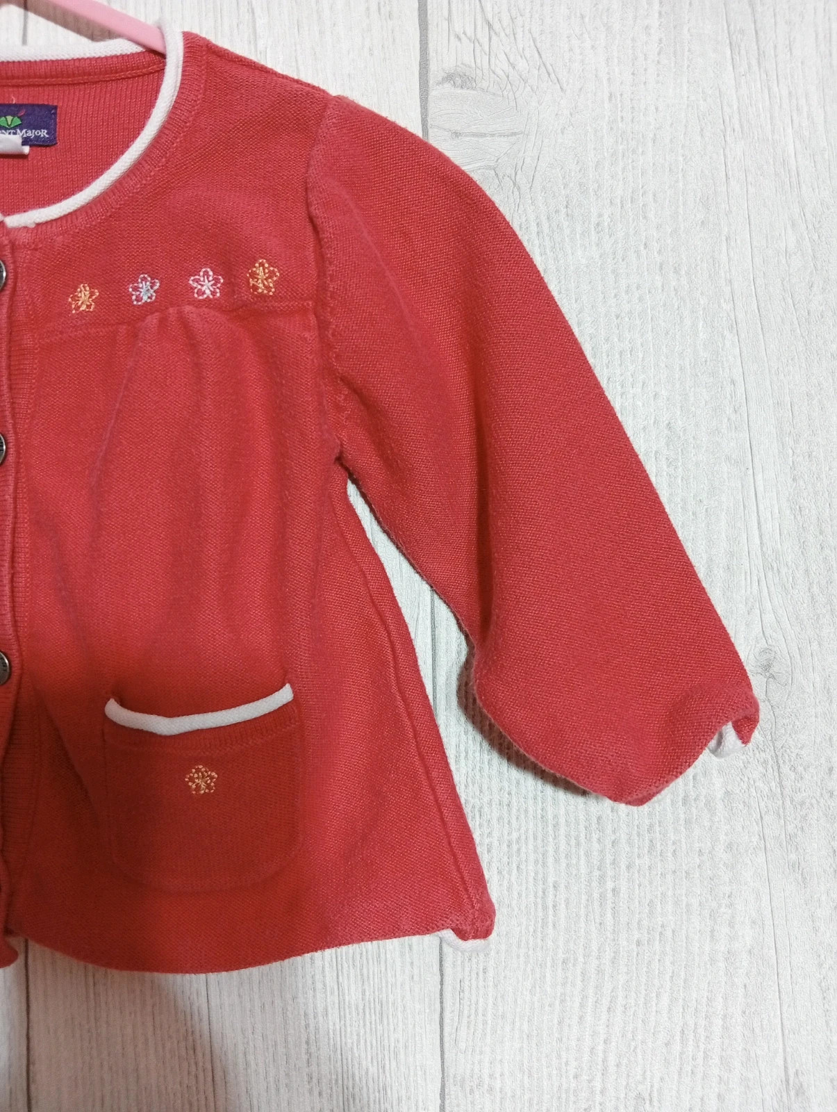 Gilet fille - taille 9 mois (71 cm) - sergent major - couleur rouge blanc – Sergent Major – taille 9-12 mois / 74 cm 4