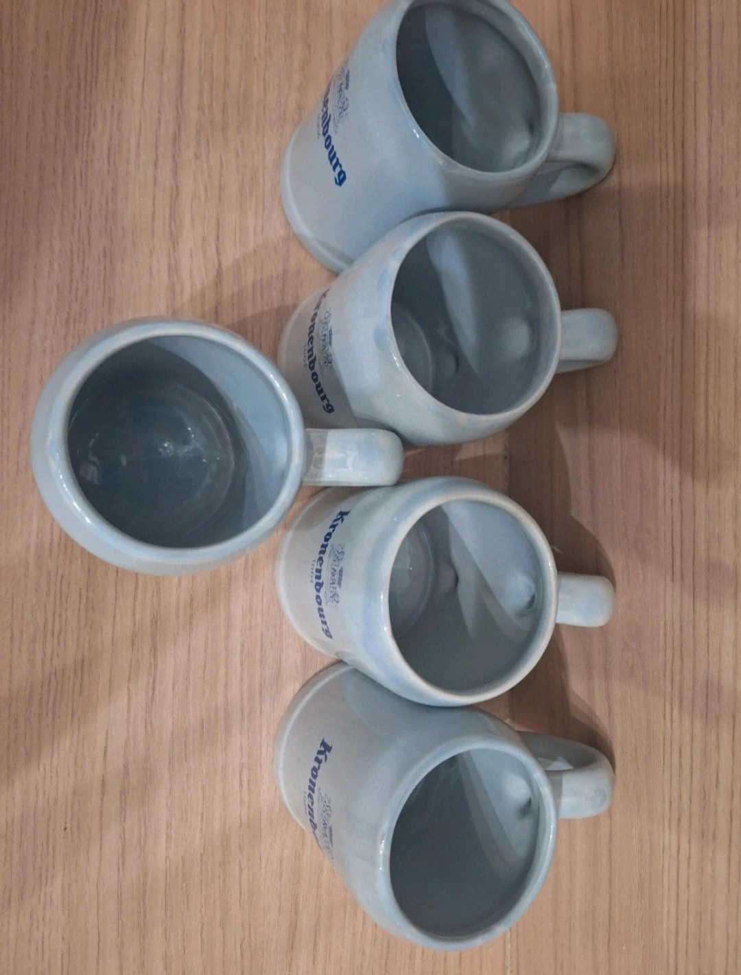 Lot de 5 chop a bière- kronenbourg- couleur bleu – Kronenbourg 4