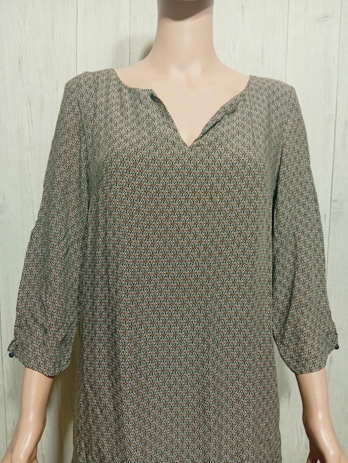 Robe femme - camaïeu - taille XL/42- couleur marron blanc – Camaïeu – taille XL / 42 / 14 2