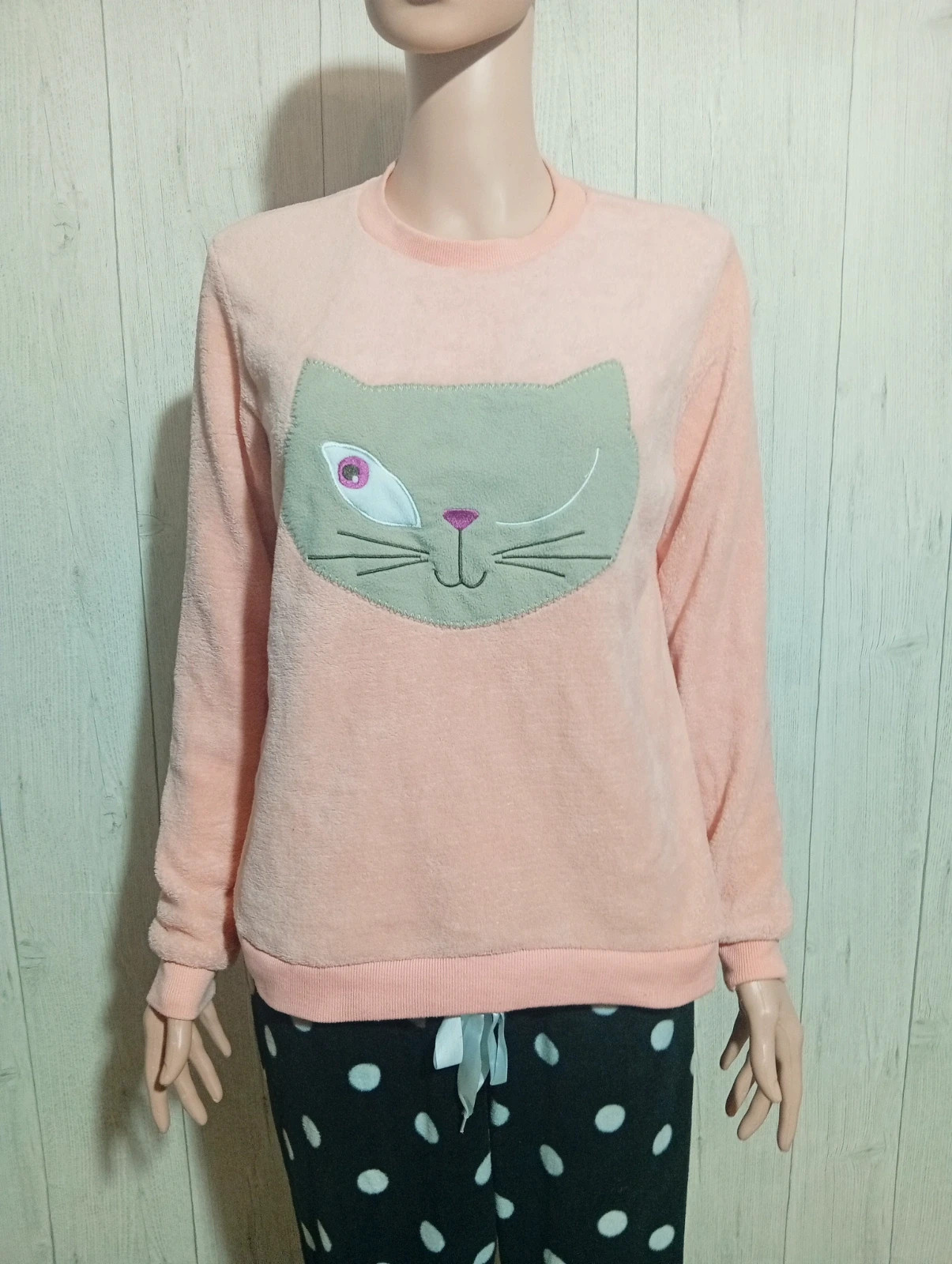Pyjama dhiver 2 pièces femme - 9th avenue - taille L/40 - de couleur corail noir et blanc – 9th Avenue – taille L / 40 / 12 2