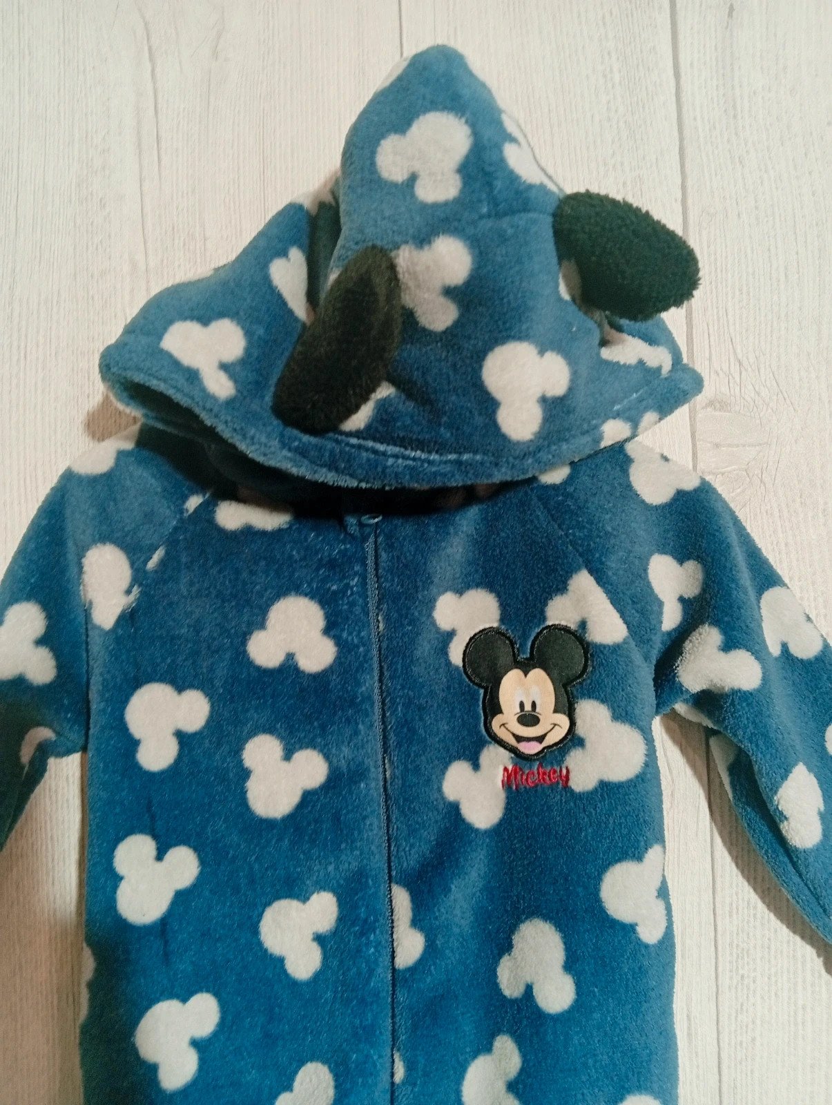 Pyjama dhiver 1 piece garcon - Mickey- disney baby - 6 mois (68 cm) - couleur marine et blanc – Disney Baby – taille 6-9 mois / 68 cm 2