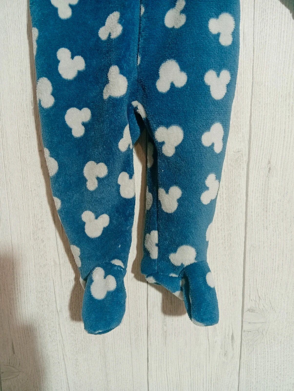 Pyjama dhiver 1 piece garcon - Mickey- disney baby - 6 mois (68 cm) - couleur marine et blanc – Disney Baby – taille 6-9 mois / 68 cm 3