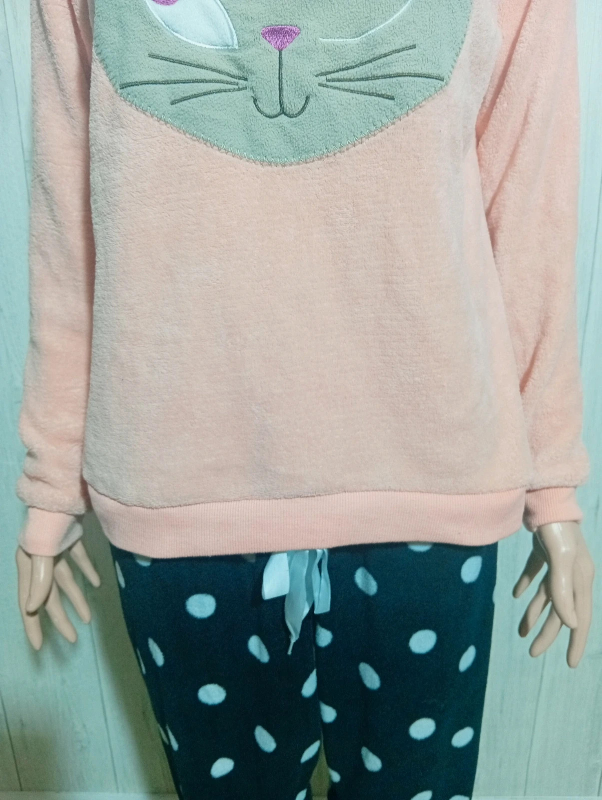 Pyjama dhiver 2 pièces femme - 9th avenue - taille L/40 - de couleur corail noir et blanc – 9th Avenue – taille L / 40 / 12 4
