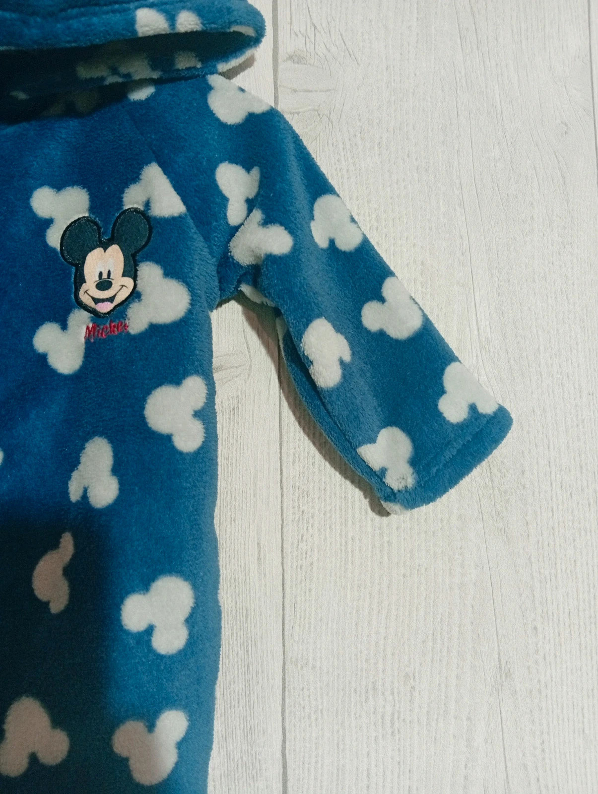 Pyjama dhiver 1 piece garcon - Mickey- disney baby - 6 mois (68 cm) - couleur marine et blanc – Disney Baby – taille 6-9 mois / 68 cm 5