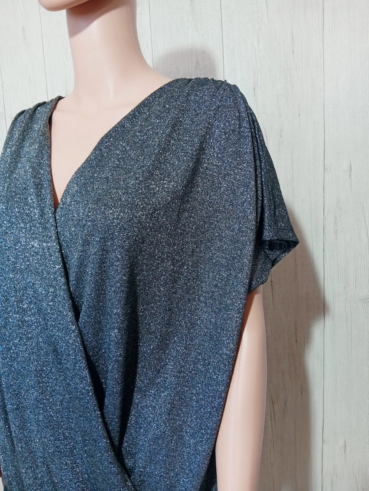 Robe femme - Taille 52 - M&S mode - couleur noir et argente – M&S Mode – taille 6XL / 52 / 24 4