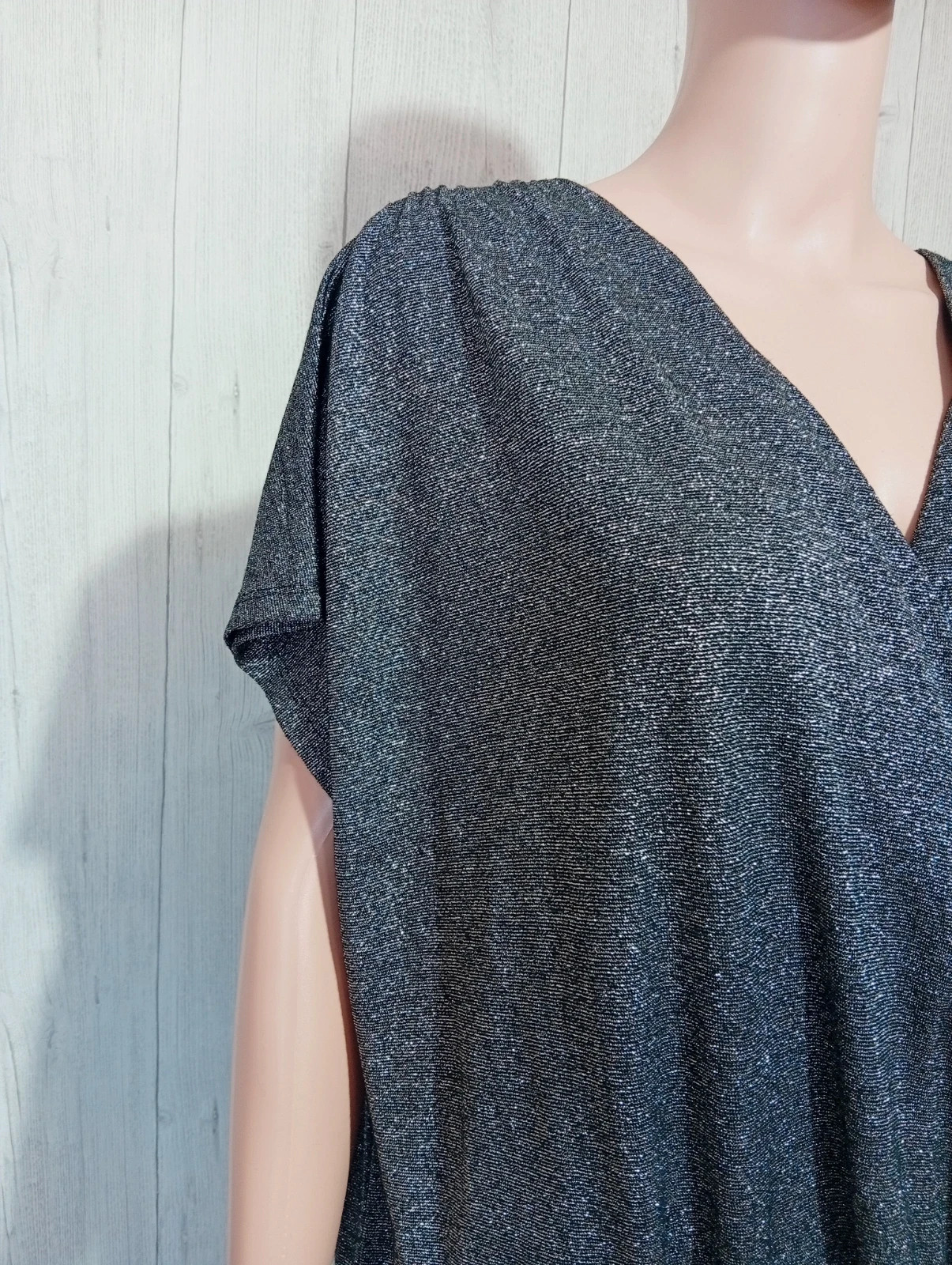 Robe femme - Taille 52 - M&S mode - couleur noir et argente – M&S Mode – taille 6XL / 52 / 24 3