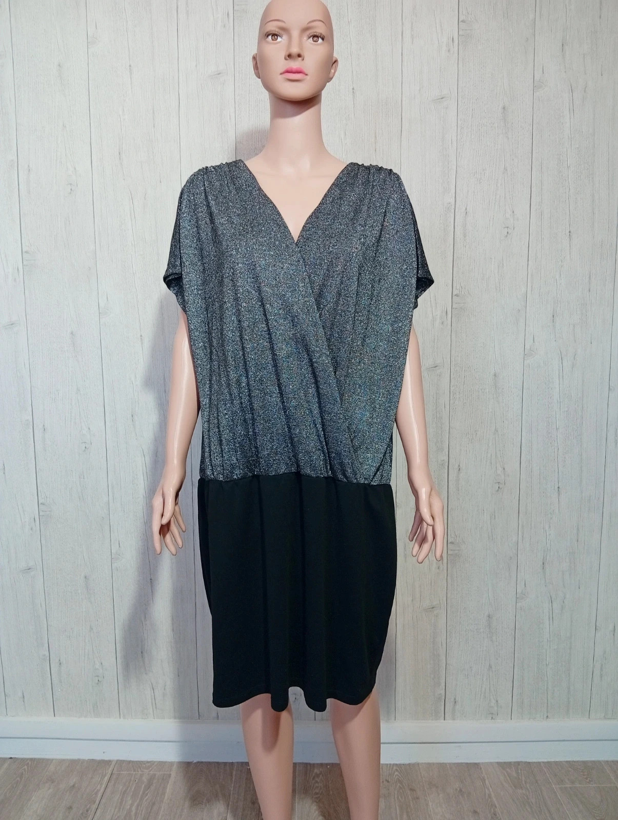 Robe femme - Taille 52 - M&S mode - couleur noir et argente
