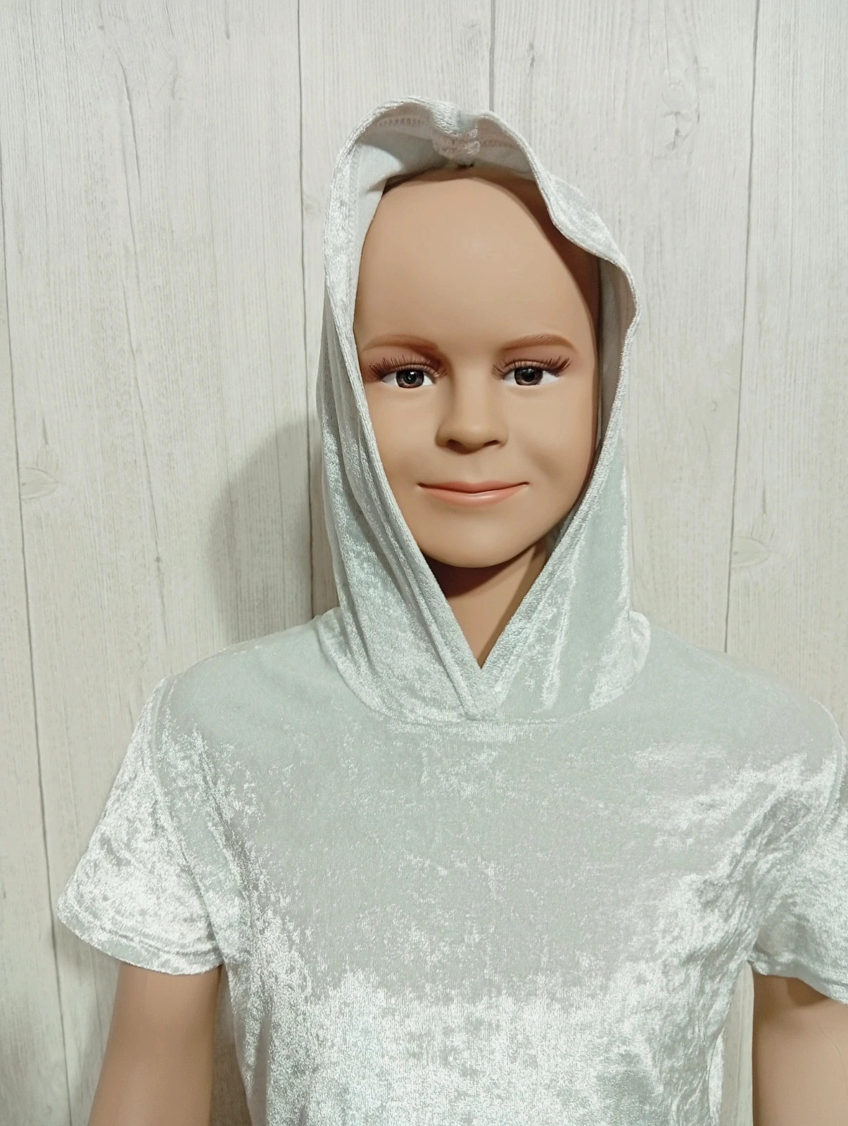 T-SHIRT à capuche fille - Taille 14 ans (158 cm) - couleur argente - melane – Melane – taille 14 ans / 164 cm 2