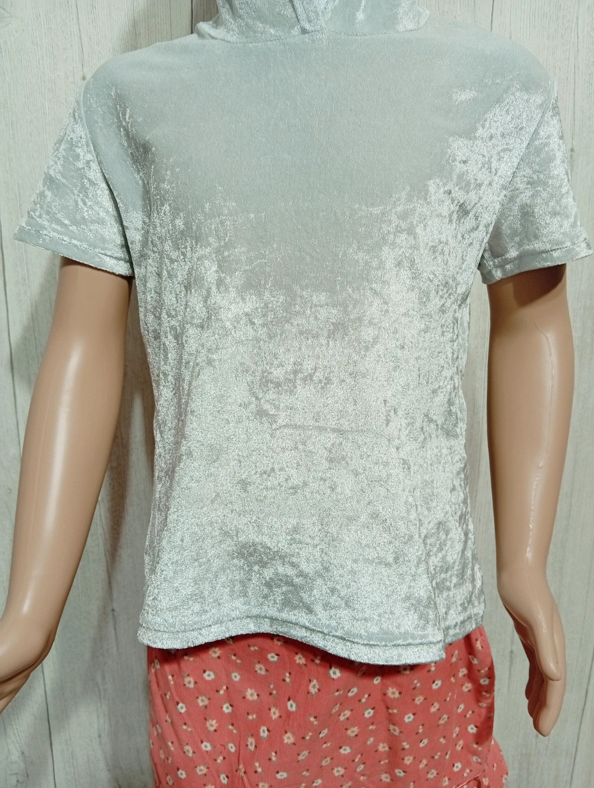 T-SHIRT à capuche fille - Taille 14 ans (158 cm) - couleur argente - melane – Melane – taille 14 ans / 164 cm 3