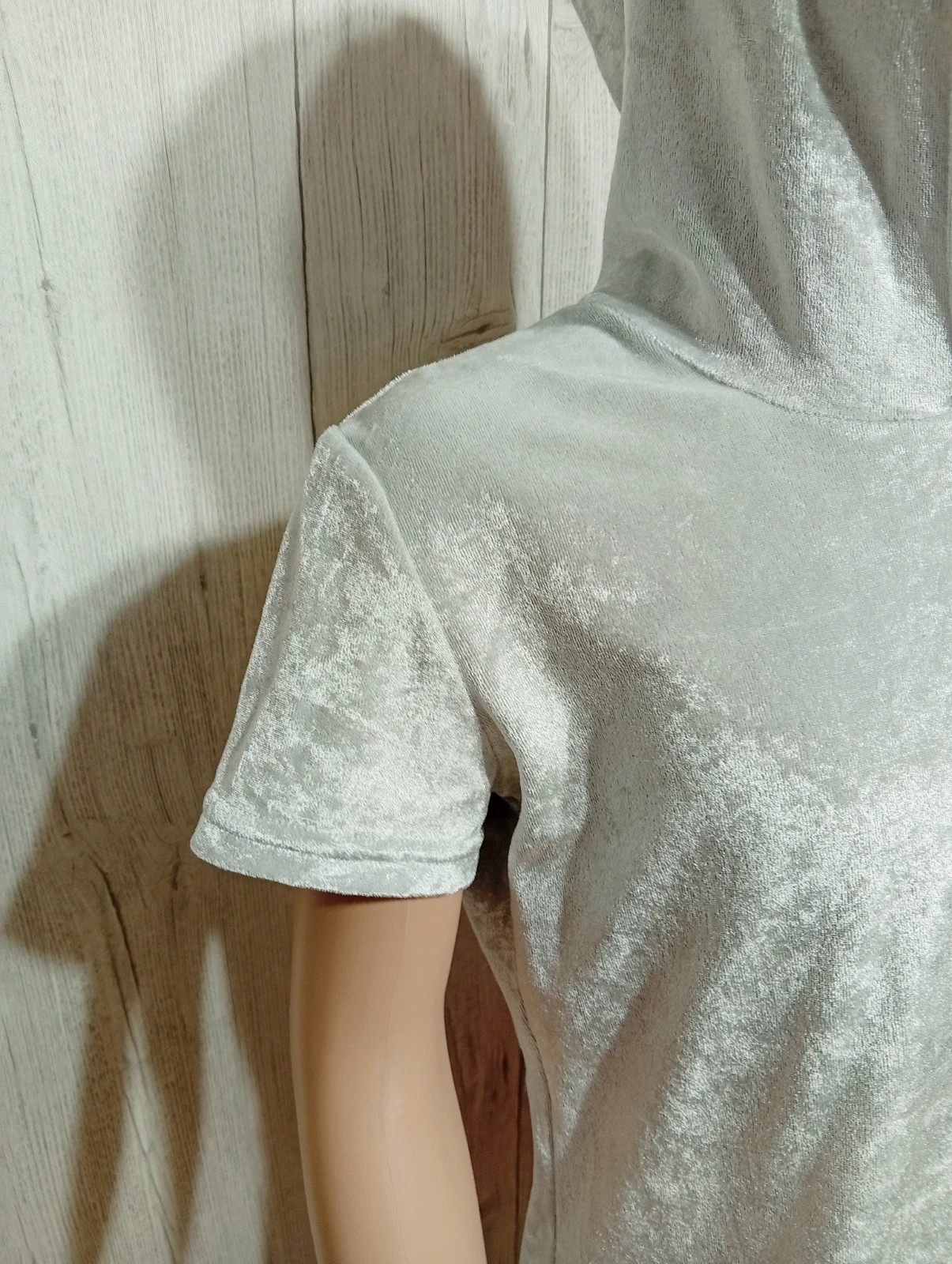 T-SHIRT à capuche fille - Taille 14 ans (158 cm) - couleur argente - melane – Melane – taille 14 ans / 164 cm 4