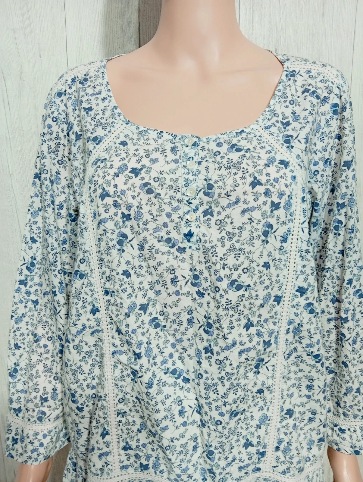 Blouse femme - Taille XL/42 - K woman - de couleur blanc et marine – K Woman – taille XL / 42 / 14 2
