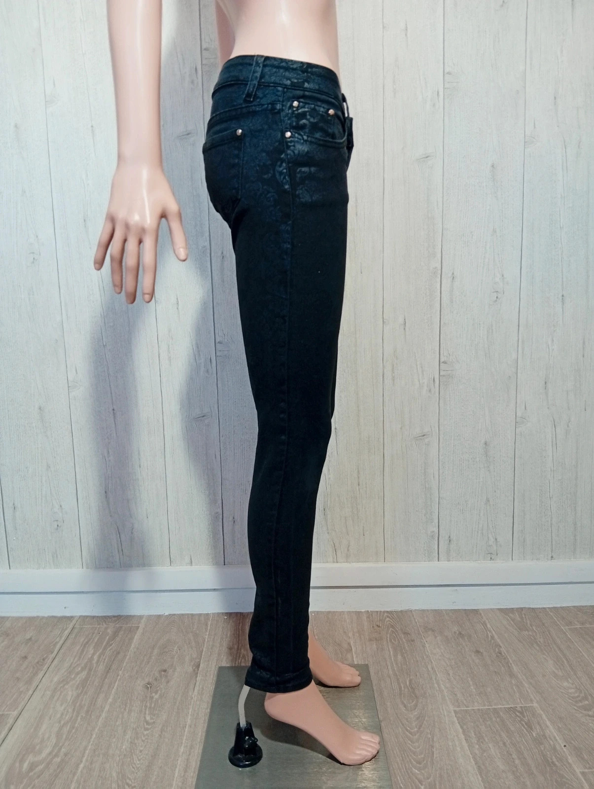 Jeans femme - Taille S/36 - fashion you- de couleur noir – FASHION YOU – taille S / 36 / 8 4