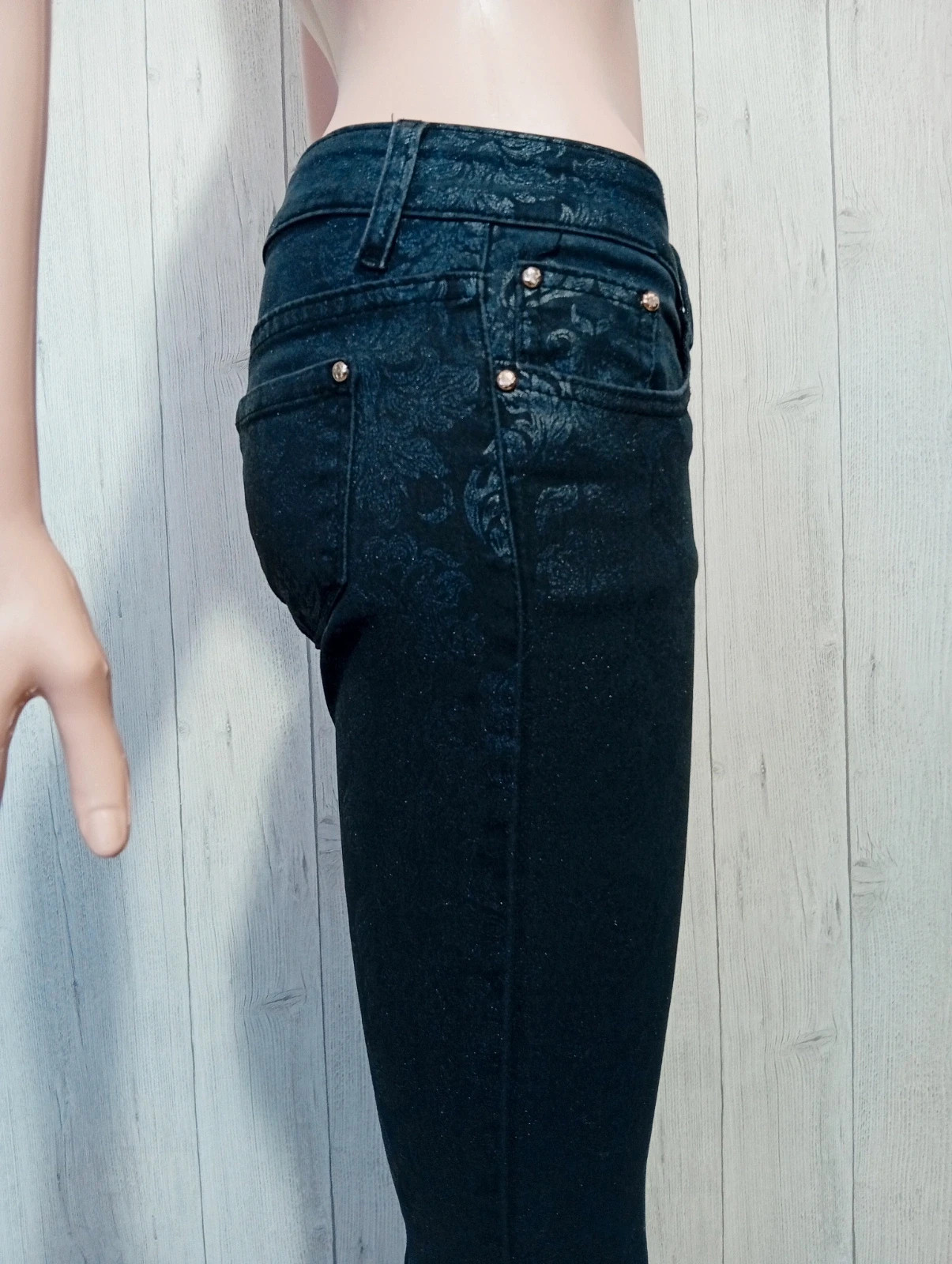 Jeans femme - Taille S/36 - fashion you- de couleur noir – FASHION YOU – taille S / 36 / 8 5