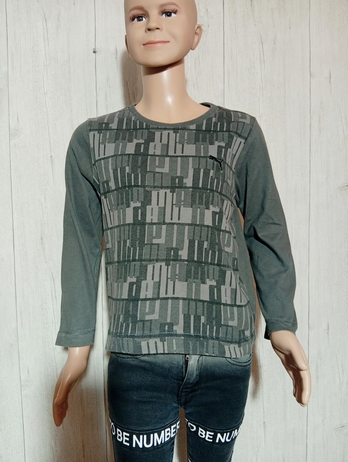 T-shirt manche longue garcon- puma- Taille 6 ans - de couleur gris