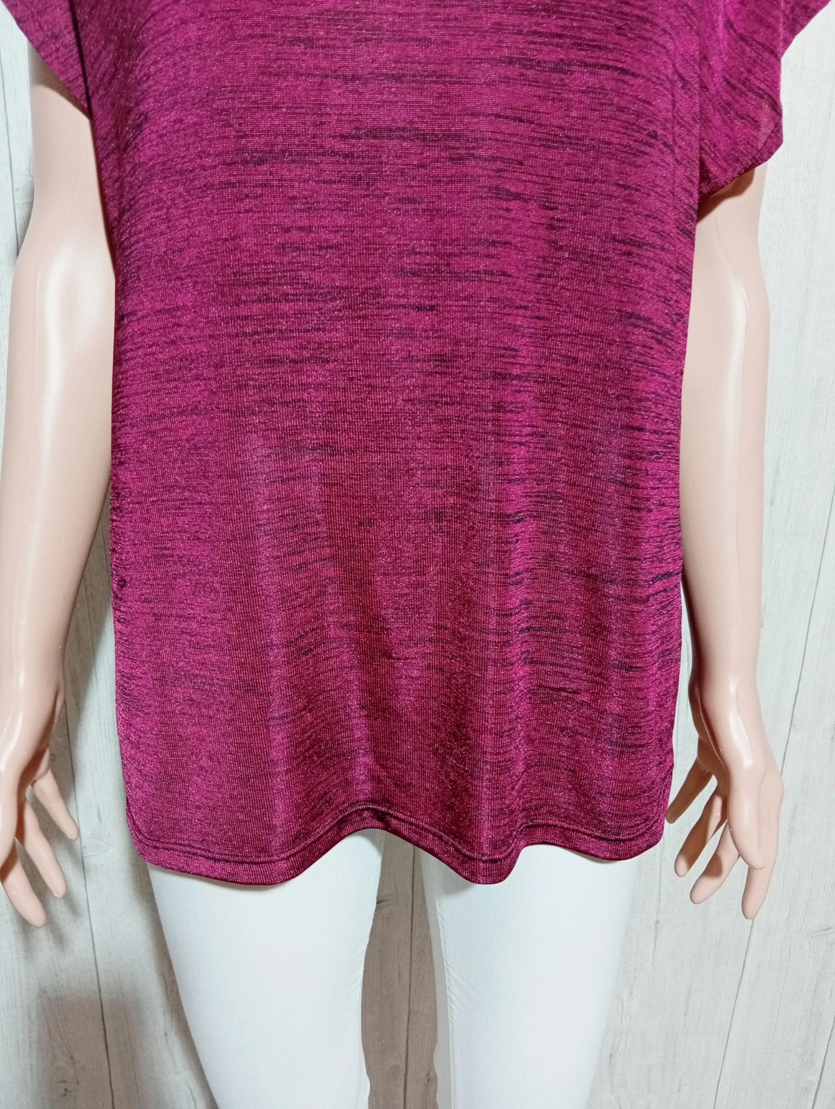 Blouse femme - mim - taille XL/42 - de couleur bordeaux et noir – Mim – taille XL / 42 / 14 4