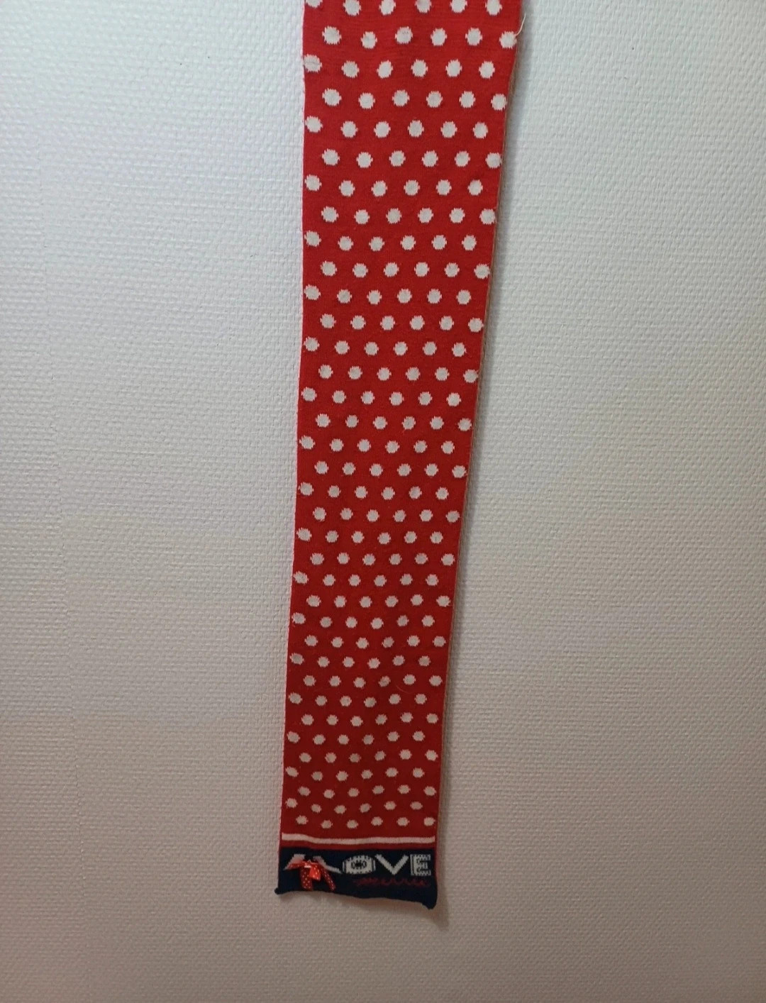 Écharpe fille - minnie - 1m20 - de couleur rouge et blanc – Minnie 2