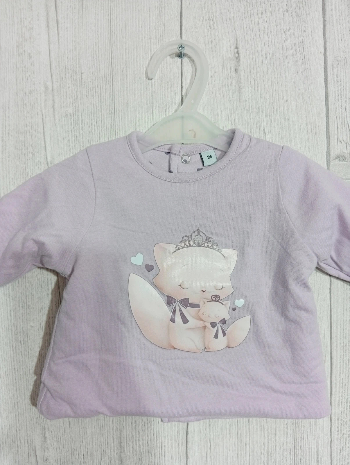 Pull fille de couleur lila taille 1 mois – Lila – taille 1-3 mois / 56 cm 2