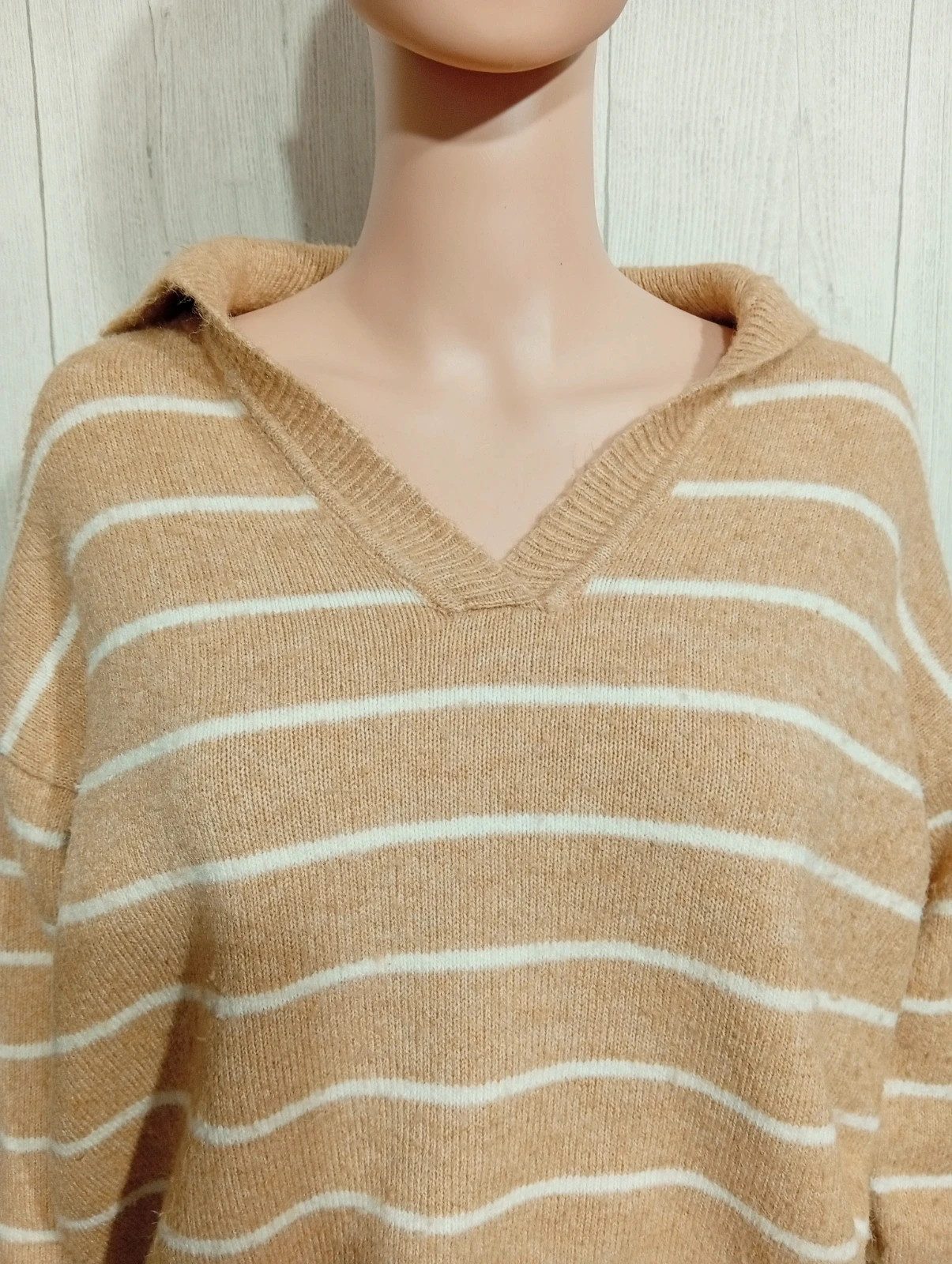 Pull hiver femme shein Taille S/36 de couleur marron clair et blanc – Shein – taille S / 36 / 8 2