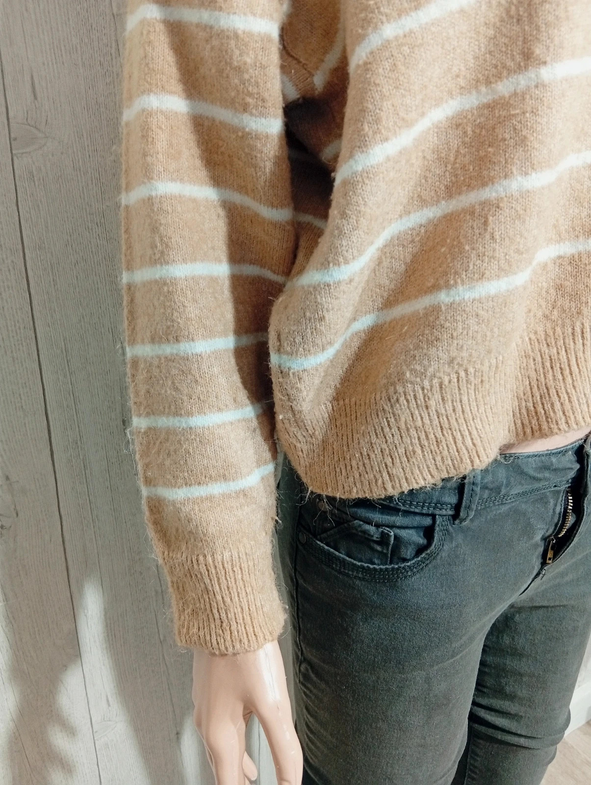 Pull hiver femme shein Taille S/36 de couleur marron clair et blanc – Shein – taille S / 36 / 8 5