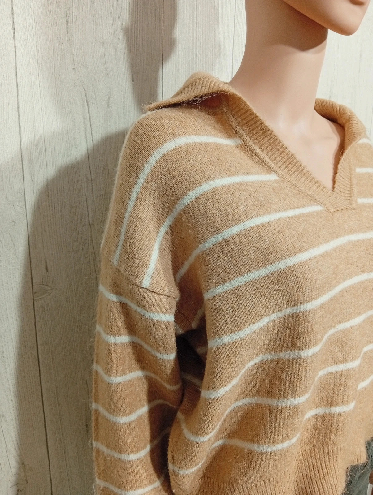 Pull hiver femme shein Taille S/36 de couleur marron clair et blanc – Shein – taille S / 36 / 8 4
