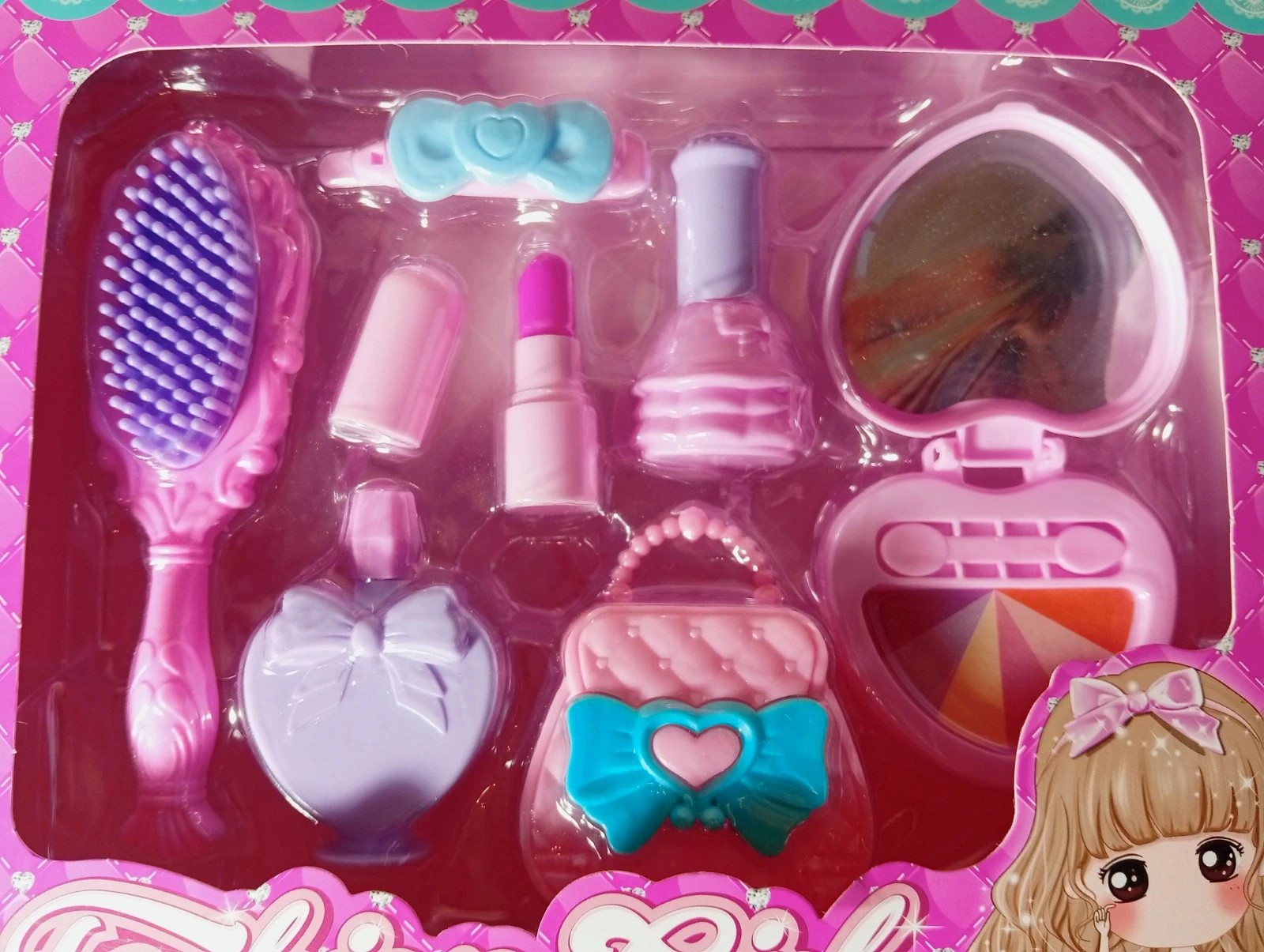 Coffret accesoires beauté pour poupée fille - fashion girl - couleur rose – Fashion Girl – taille Taille unique 2
