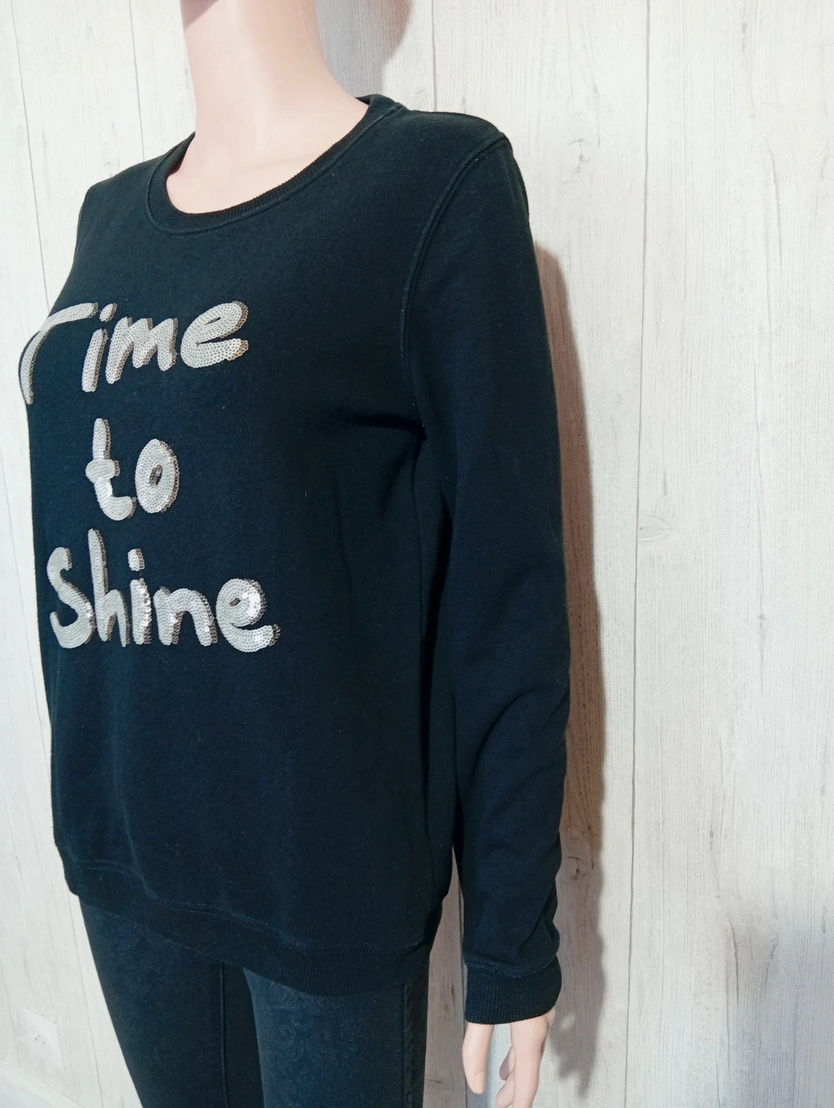 Pull femme - bizzbee - taille M/38 - de couleur noir et argente – Bizzbee – taille M / 38 / 10 5