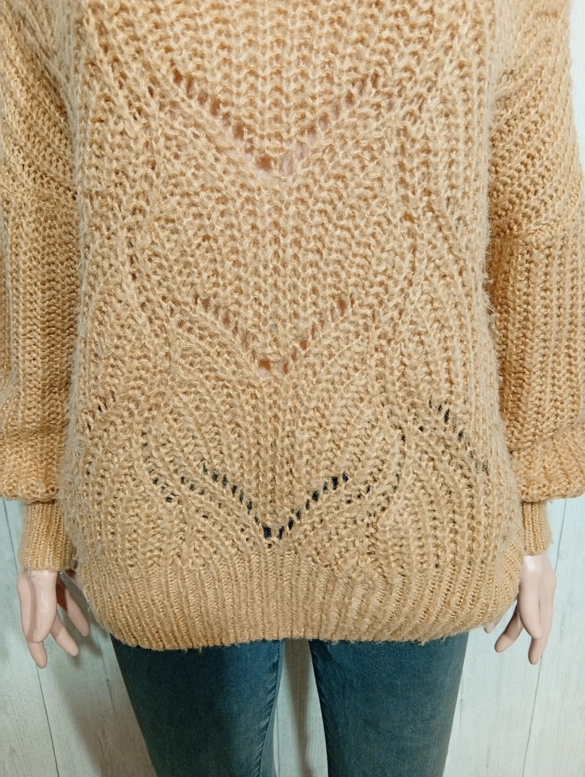 Pull femme millénium de couleur moutarde taille unique – Millenium – taille Taille unique 3