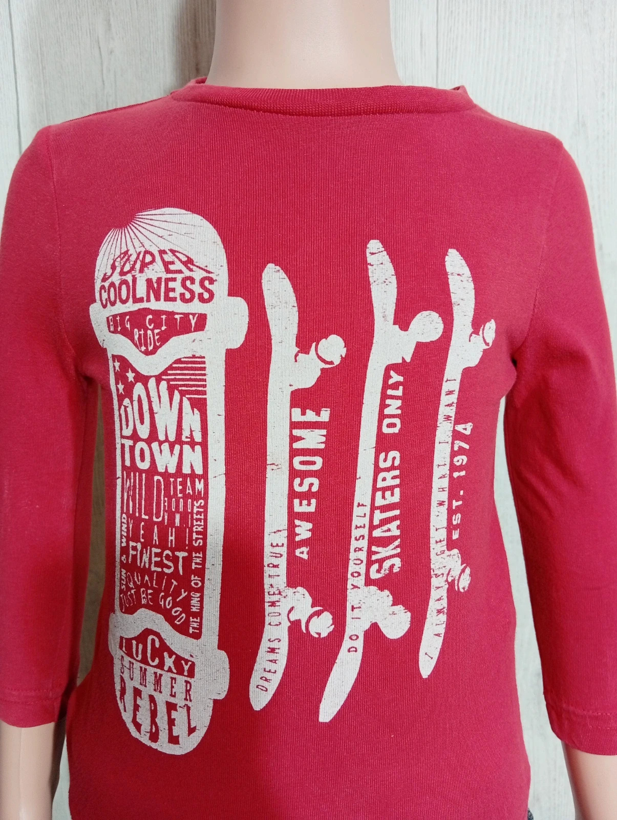 T shirt manche longue rouge et blanc tape à l'œil taille 2 ans (.86 cm) – Tape à l'œil – taille 18-24 mois / 86 cm 2