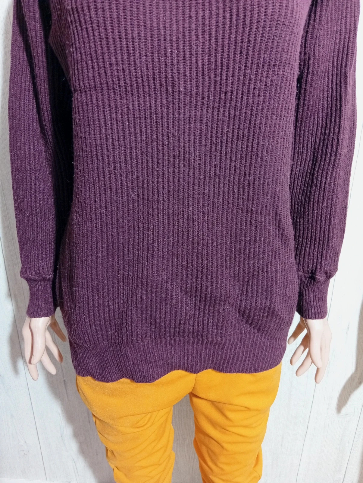 Pull d'hiver femme blanche porte taille M/38 – Violet – taille M / 38 / 10 3
